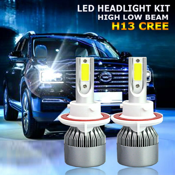 CREE Dual High Low Beam H13 9008 LED Headlight Bulbs Lamp 1800W 6000K Pure White